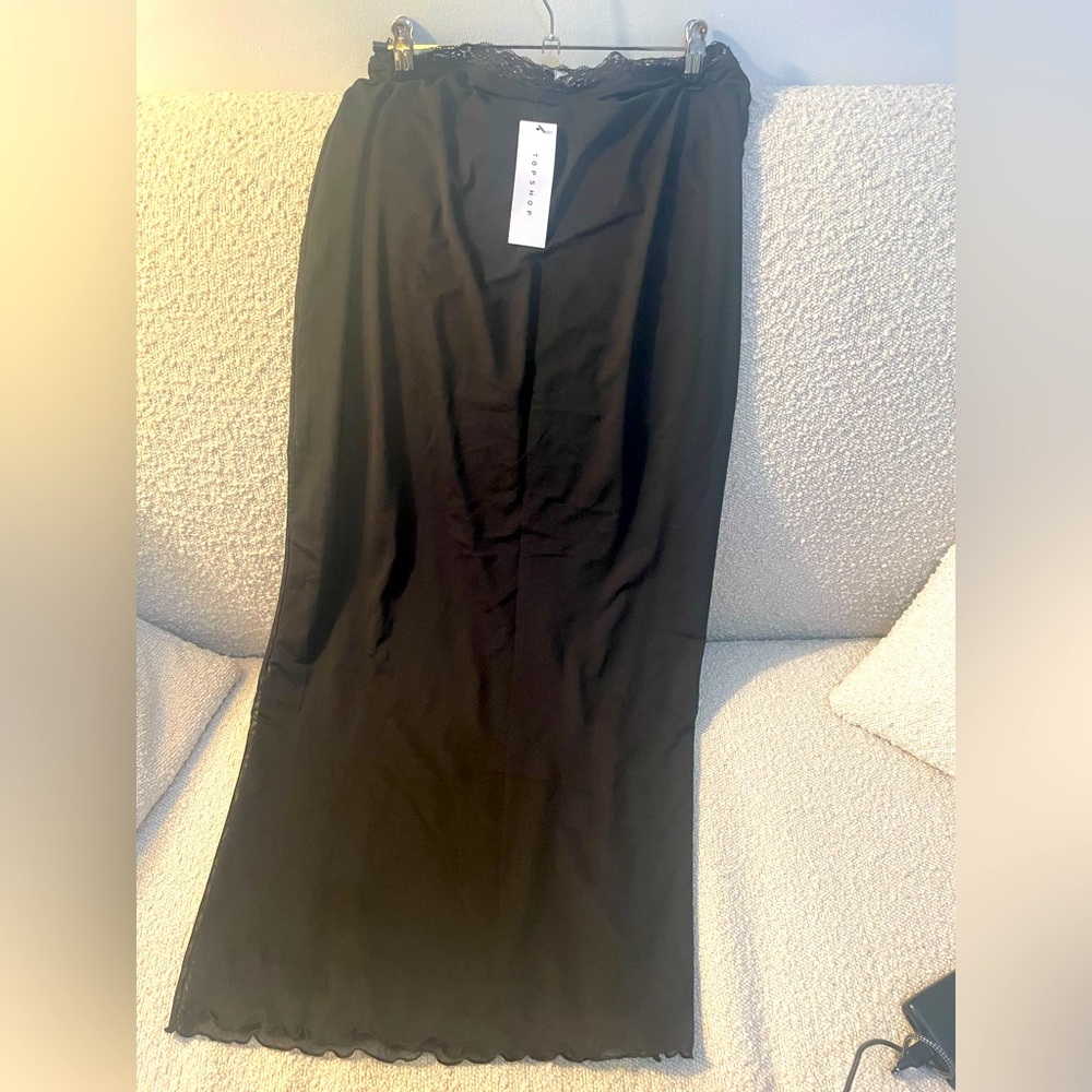 Topshop brand new black maxi skirt